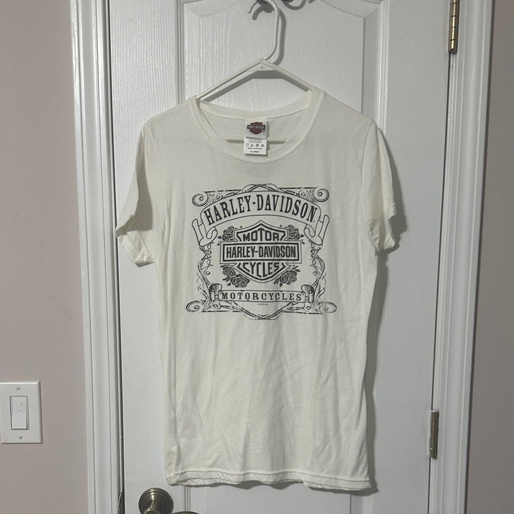 Harley-Davidson Cream Graphic Tee for Men